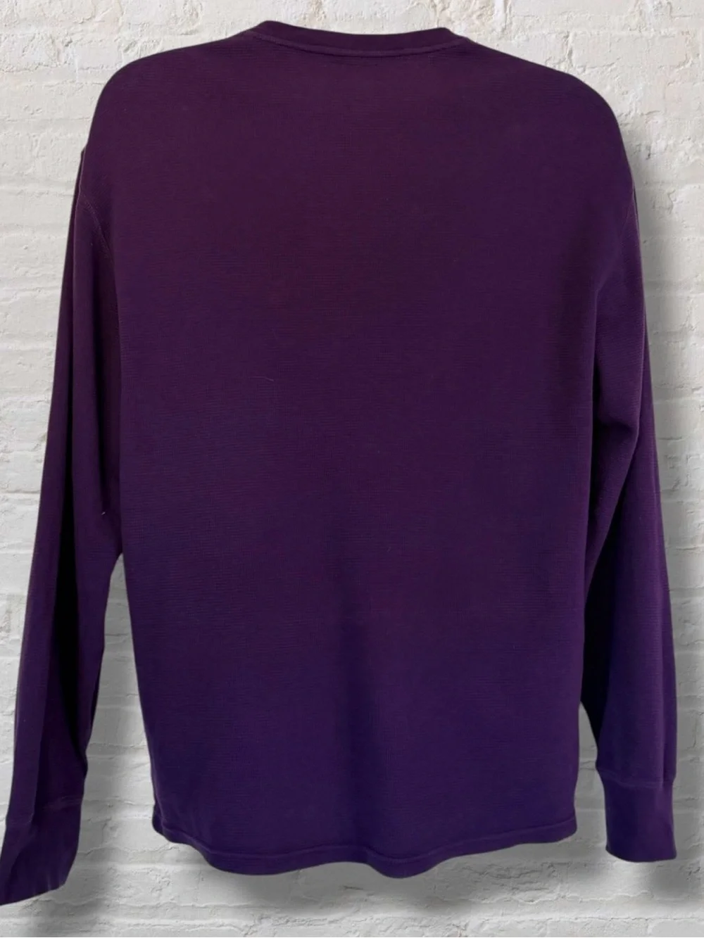 Polo Ralph Lauren XL Purple Waffle Knit Thermal Shirt Long Sleeve Pony Logo
